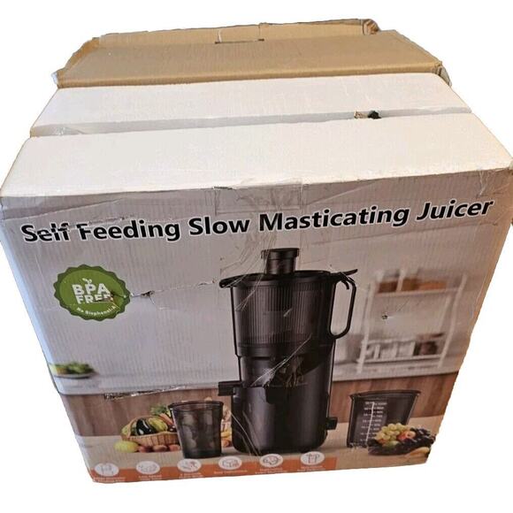 Cold Press Juicer, Amumu Slow Masticating Machine Large Feed Chute 250 Watt - Picture 5 of 7